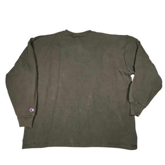 Champion Vintage Sweatshirt Two Button Pullover Henley Mens Size 2XL Made In USA - Picture 2 of 10